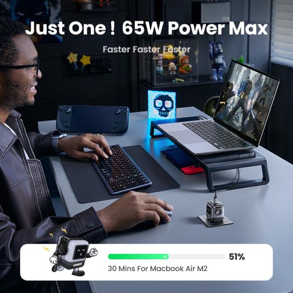Ugreen nexode rg 65w 3-port gan 25685b 2x usb-c,1xusb-a, black - Ugreen-25685b-6941876236688-06.jpg
