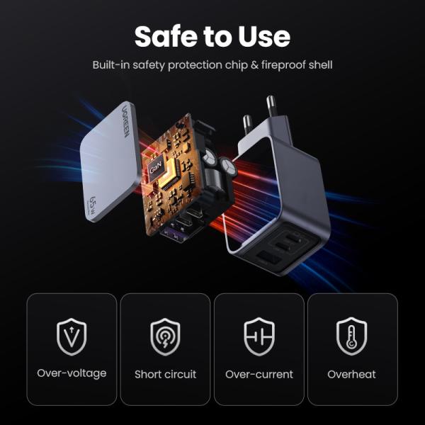 Ugreen usb wallcharger nexode pro 25871 65w usb-a+c,pd,gan w.cable - Ugreen-25871-6941876228713-10.jpg