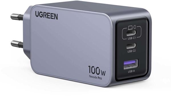 Ugreen usb wallcharger nexode pro 25874 100w, 3-port,pd,gan w.cable - Ugreen-25874-6941876228744-02.jpg