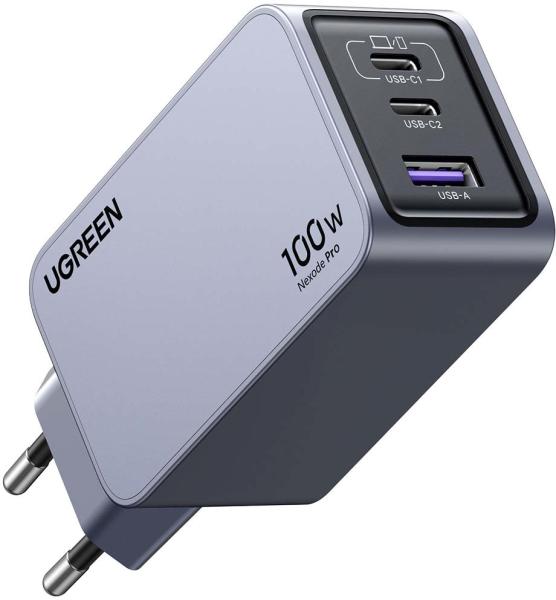 Ugreen usb wallcharger nexode pro 25874 100w, 3-port,pd,gan w.cable - Ugreen-25874-6941876228744-03.jpg