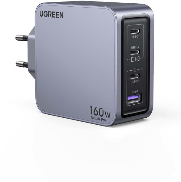 Ugreen usb wallcharger nexode pro 25877 160w, 4-port,pd,gan w.cable - Ugreen-25877-6941876228775-02.jpg