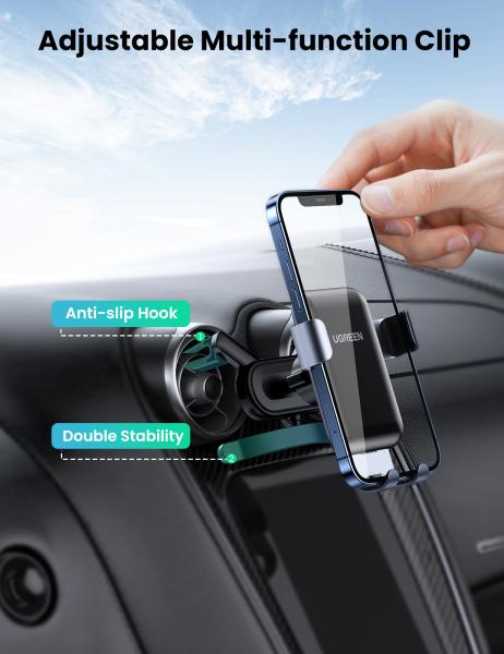 Ugreen round air vent gravity 30401 phone holder, black - Ugreen-30401-6957303834013-05.jpg