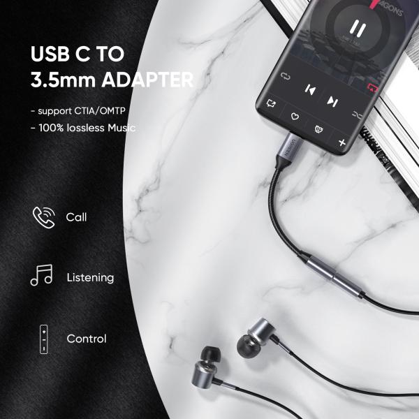 Ugreen usb-c to 3.5mm headphone 30632 jack adapter 10cm, grey - Ugreen-30632-6957303836321-07.jpg