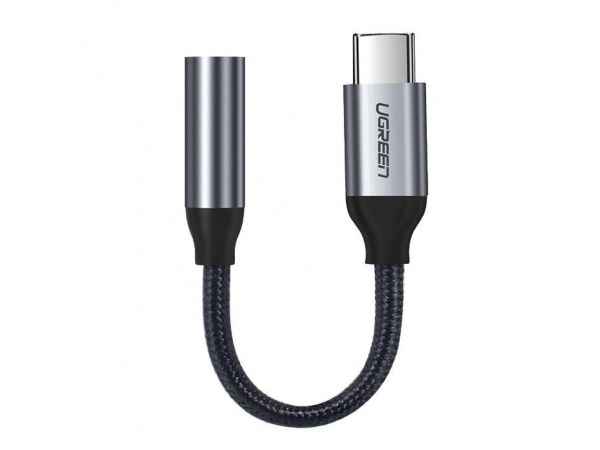 Ugreen usb-c to 3.5mm headphone 30632 jack adapter 10cm, grey - Ugreen-30632-6957303836321