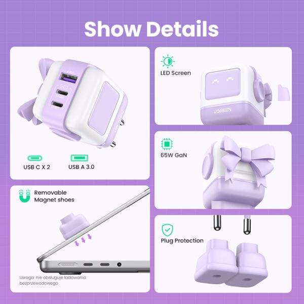 Ugreen nexode rg 65w 3-port gan 35291 2x usb-c,1xusb-a, purple - Ugreen-35291-6941876232918-07.jpg