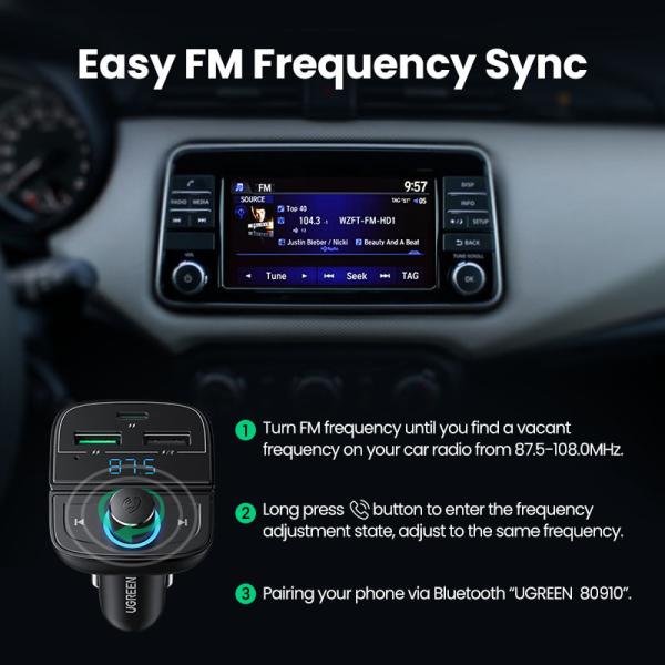 Ugreen bt 5.0 fm transmitter 80910 20wpd charger 3-port - Ugreen-80910-6957303889105-09.jpg