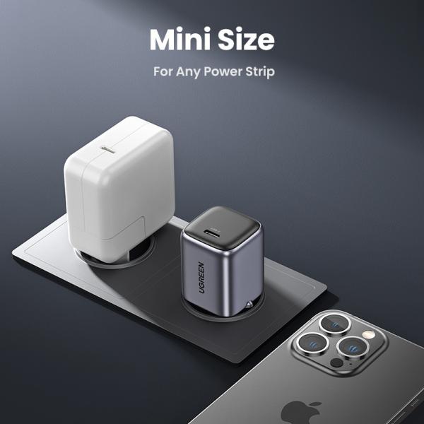 Ugreen usb c wallcharger nexode 90664 mini,20w,pd gan, black - Ugreen-90664-6957303896646-04.jpg