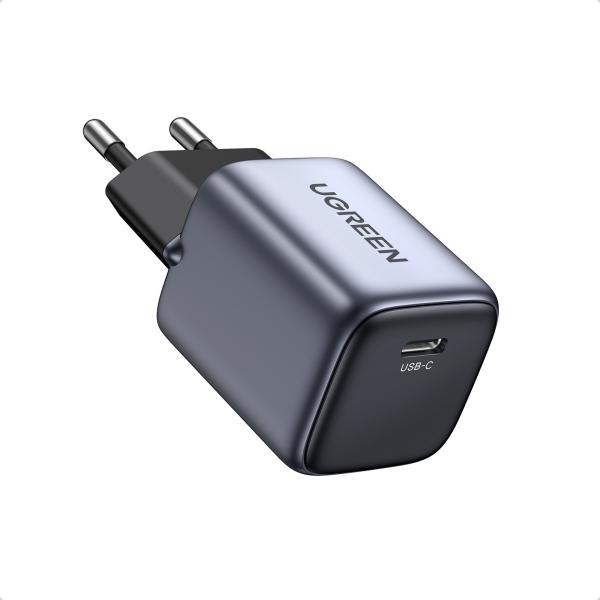 Ugreen usb c wallcharger nexode 90664 mini,20w,pd gan, black - Ugreen-90664-6957303896646
