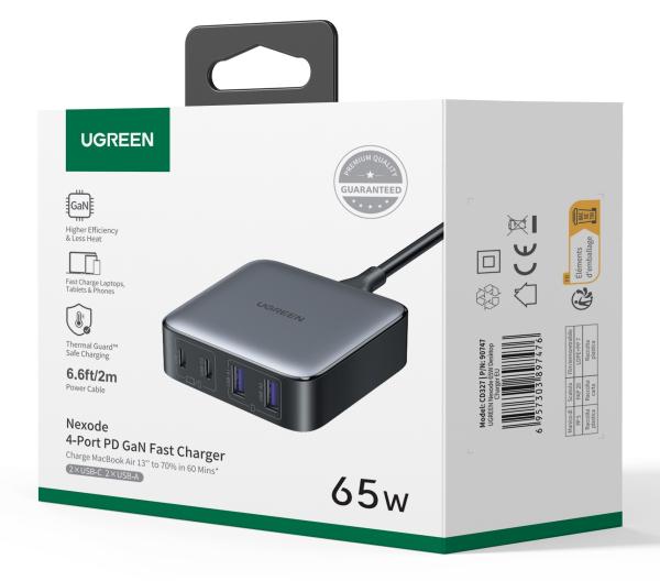 Ugreen usb desktopcharger nexode 90747 65w,2xusb-a+usb-c, black - Ugreen-90747-6957303897476-10.jpg