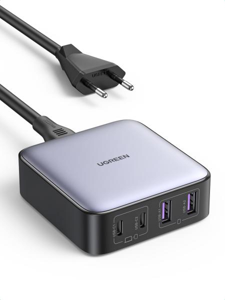 Ugreen usb desktopcharger nexode 90747 65w,2xusb-a+usb-c, black - Ugreen-90747-6957303897476