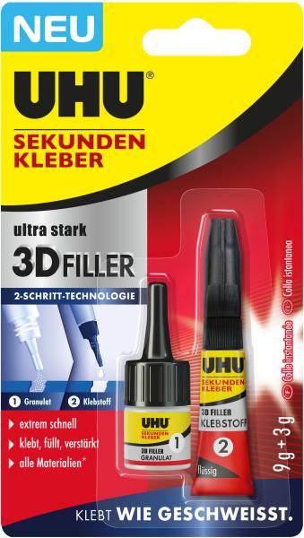 Uhu sekundenkleber 3d-filler 45480 ultra stark 30g - Uhu-45480-4026700454802