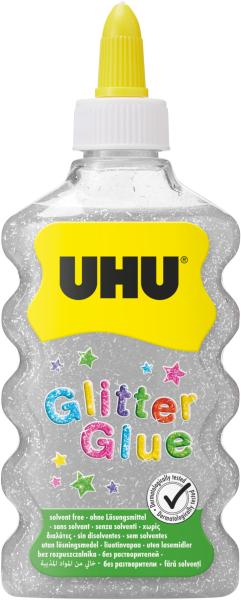 Uhu glitter glue maxi 510572 silber, 185g - Uhu-510572-4026700123173