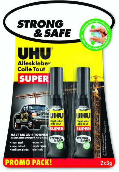 Uhu alleskleber 990321 super strong & safe 2x3g - Uhu-990321-4026700353150