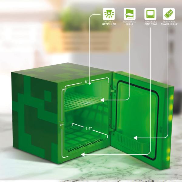Ukonic creeper mini fridge 6.7l 146285 minecraft, 9 cans - Ukonic-146285-5060411780477-06.jpg