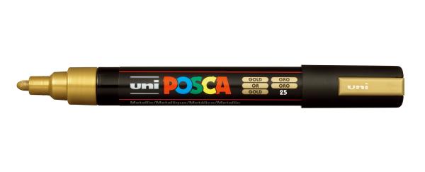 Uni-ball posca marker 1,8-2,5mm pc-5m gold gold, rundspitze - Uni-ball-pc-5m-gold-4902778916261-02.jpg