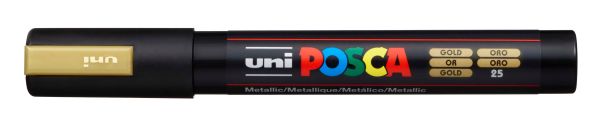 Uni-ball posca marker 1,8-2,5mm pc-5m gold gold, rundspitze - Uni-ball-pc-5m-gold-4902778916261