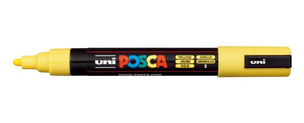 Uni-ball posca marker 1,8-2,5mm pc-5m yellow gelb, rundspitze - Uni-ball-pc-5m-yellow-4902778916162-02.jpg