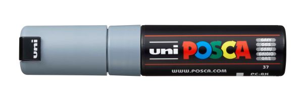 Uni-ball posca marker 8mm pc-8k grey grau, keilspitze - Uni-ball-pc-8k-grey-4902778916582