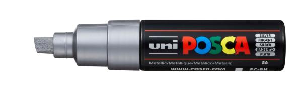 Uni-ball posca marker 8mm pc-8k silver met silber, keilspitze - Uni-ball-pc-8k-silver-4902778113615-02.jpg