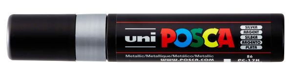 Uni-ball posca marker 15mm pc17k silver met, silber - Uni-ball-pc17k-silver-4902778202289