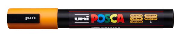 Uni-ball posca marker 1,8-2,5mm pc5m b.yello sonnengelb, rundspitze - Uni-ball-pc5m-byello-4902778916223