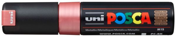 Uni-ball posca marker 8mm pc8k met. re met rot, keilspitze - Uni-ball-pc8k-met-re-4902778113646