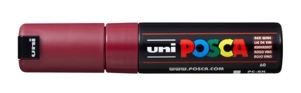 Uni-ball posca marker 8mm pc8k red win bordeaux, keilspitze - Uni-ball-pc8k-red-win-4902778107539
