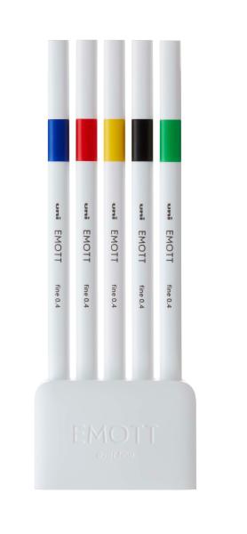 Uni-ball fineliner emott 0.4mm pem-sy_5c_no.1 vivid 5 stück - Uni-ball-pem-sy_5c_no1-4902778248287