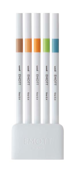 Uni-ball fineliner emott 0.4mm pem-sy_5c_no.6 nature 5 stück - Uni-ball-pem-sy_5c_no6-4902778248331