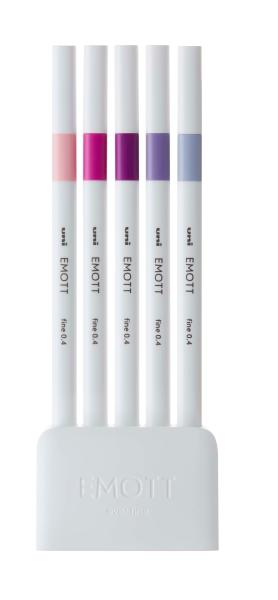 Uni-ball fineliner emott 0.4mm pem-sy_5c_no.7 floral 5 stück - Uni-ball-pem-sy_5c_no7-4902778248348