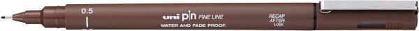Uni-ball fineliner pin 0.5mm pin05-200(s) sepia sepia - Uni-ball-pin05-200s-sepia-4902778230800