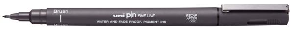 Uni-ball fineliner pin brush pinbr-200(s) dark grey dunkelgrau - Uni-ball-pinbr-200s-dark-grey-4902778230831