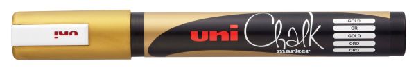 Uni-ball chalk marker 1.8-2.5mm pwe-5m gold gold, rundspitze - Uni-ball-pwe-5m-gold-4902778222089