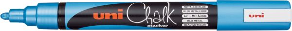 Uni-ball chalk marker 1.8-2.5mm pwe-5m metallic blue metallic blau - Uni-ball-pwe-5m-metallic-blue-4902778256404