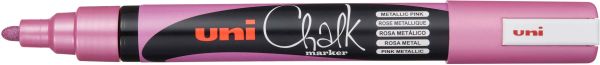 Uni-ball chalk marker 1.8-2.5mm pwe-5m metallic pink metallic rosa - Uni-ball-pwe-5m-metallic-pink-4902778256435