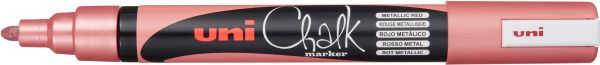 Uni-ball chalk marker 1.8-2.5mm pwe-5m metallic red metallic rot - Uni-ball-pwe-5m-metallic-red-4902778256411