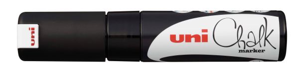 Uni-ball chalk marker 8mm pwe-8k black schwarz, keilspitze - Uni-ball-pwe-8k-black-4902778170236