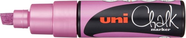 Uni-ball chalk marker 8mm pwe-8k metallic pink metallic rosa - Uni-ball-pwe-8k-metallic-pink-4902778256381