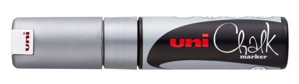 Uni-ball chalk marker 8mm pwe8k silver silber, keilspitze - Uni-ball-pwe8k-silver-4902778222119