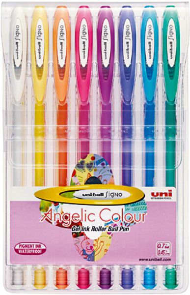 Uni-ball signo angelic 0.7mm um120ac.8c 8 farben etui - Uni-ball-um120ac8c-7640125730029