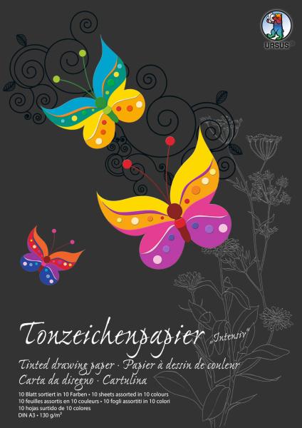 Ursus tonzeichenpapier-block a3 2154099se 130g, intensiv 10 blatt - Ursus-2154099se-4008525202332
