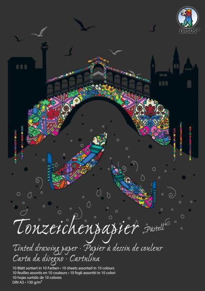 Ursus tonzeichen-block a3 2164099se 130g, pastell 10 blatt - Ursus-2164099se-4008525213369