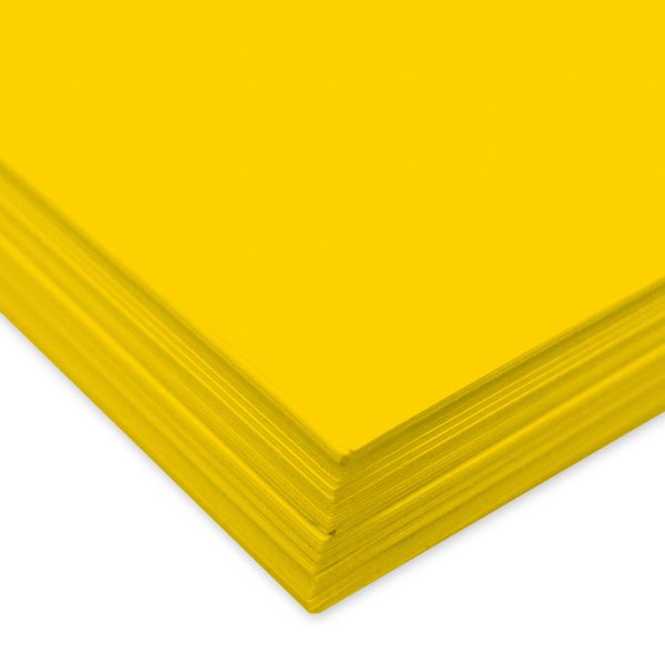 Ursus tonzeichenpapier a4 2174615 130g, sonnengelb 100 blatt - Ursus-2174615-7612532004055