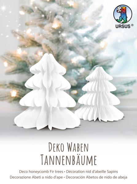 Ursus deko waben 14.5x20cm 24290001f tannenbäume weiss - Ursus-24290001f-4008525250876