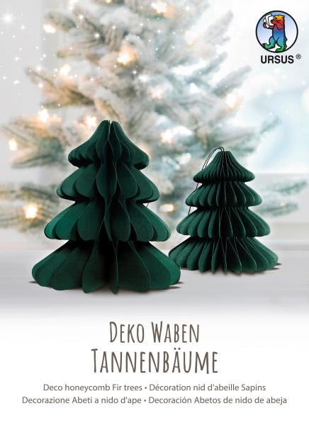 Ursus deko waben 14.5x20cm 24290002f tannenbäume grün - Ursus-24290002f-4008525250883