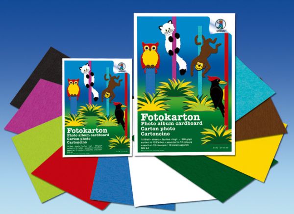 Ursus fotokarton a4 3704699 300g, 10 farben ass. 10 blatt - Ursus-3704699-4008525183372