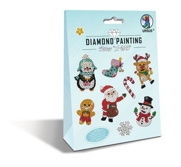 Ursus diamond sticker x-mas 43500008 10x15 cm 2 bogen - Ursus-43500008-4008525242208