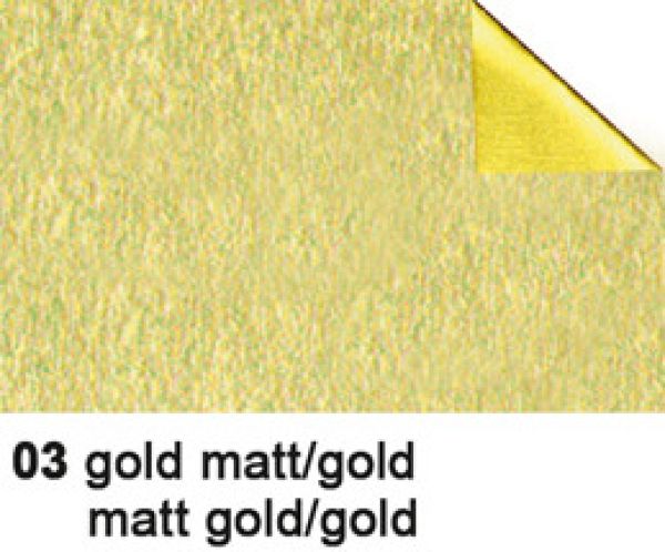 Ursus bastelfolie alu 50x80cm 4442103 90g, gold/gold matt - Ursus-4442103-4008525000655