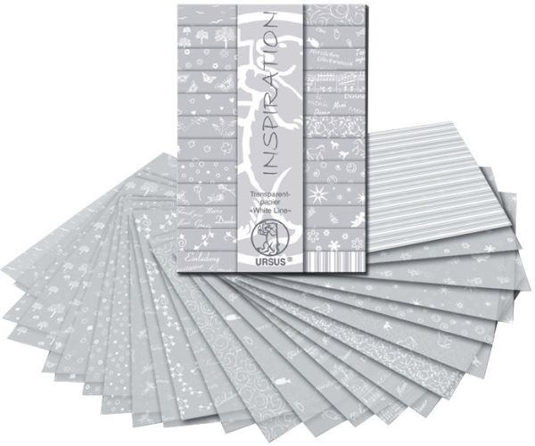 Ursus transparentpapier a4 51194699 white line ass. 24 blatt - Ursus-51194699-4008525684237
