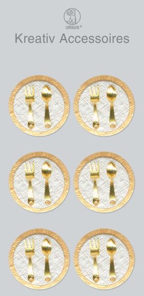 Ursus kreativ accessoires 56400032 besteck, gold - Ursus-56400032-4008525642091